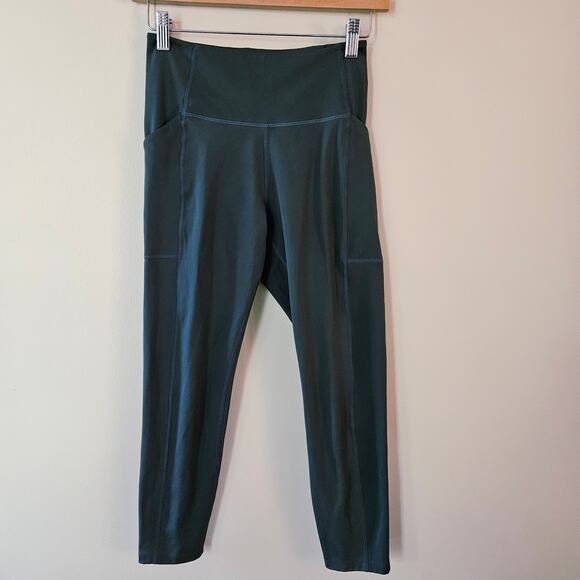 Girlfriend Collective Compressive High Rise Ankle Pocket Leggings Small 7/8 - Picture 1 of 5